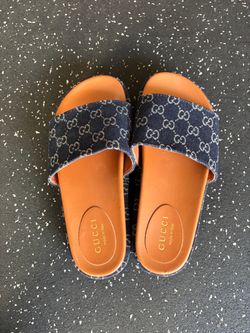 Denim Slide Sandals
