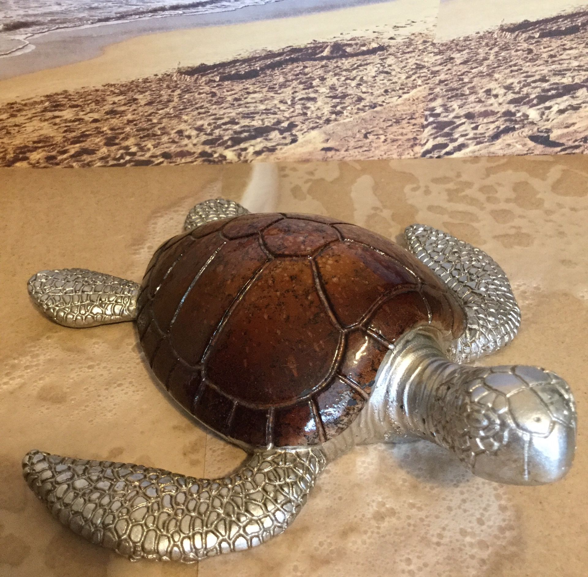 Lg Chocolate Resin Sea Turtle