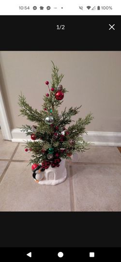 Miniature Christmas Tree with Ornaments