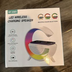 LED wireless charging speaker brand new
