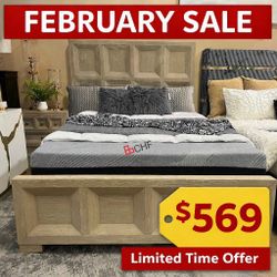 modern classic queen size bed frame // mattress sold separately 