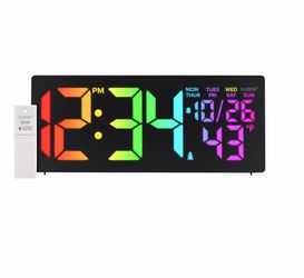 R.G.Bright LED Wall Clock with Outdoor Temperature and Underglow Brand New In Box