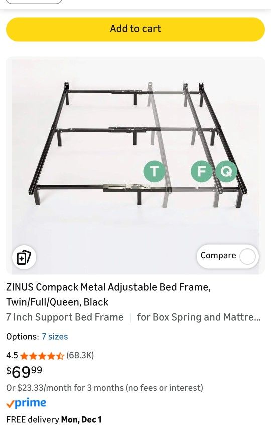 Zines Bed Frame SIZE 