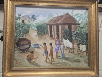 Original Haitian Painting By Garry Chanel.