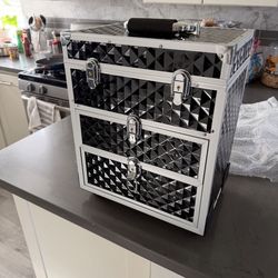 Professional Rolling Makeup Luggage Case with Sliding Drawers