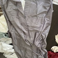 SET OF 2 GREY CURTAIN PANELS 