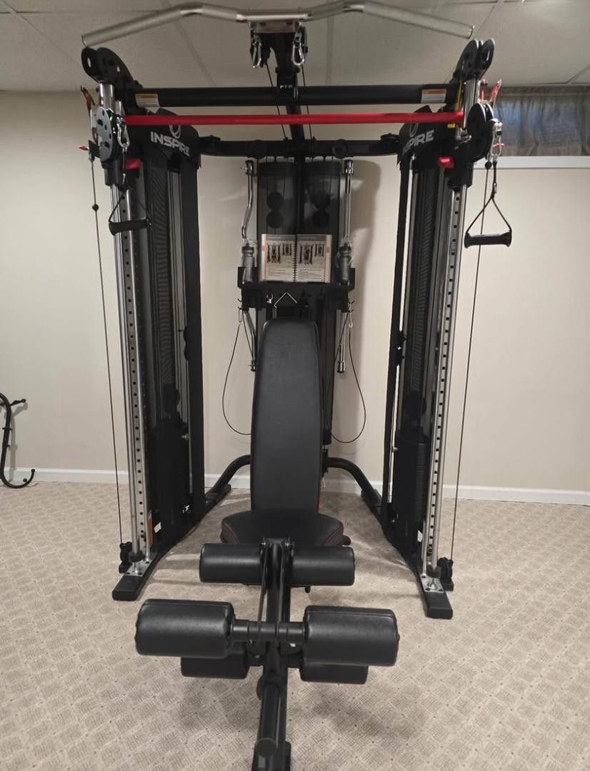FT2- Inspire- Functional-Trainer, Smith-Bar, Adjustable-Weight-Bench with Leg-Extension 