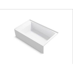 Elmbrook 60 in. X 36 in. Soaking Bathtub with Right-Hand Drain in White
