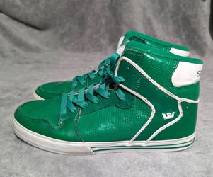 Supra Vaider Green Hi Tops, size mens 11