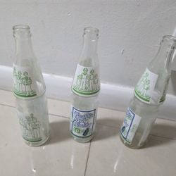 3 Pieces Royal Crown Publix POP (People Our Priority) soda bottle, vintage style