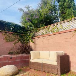 Modern Gray Upholstered Ottoman – Large & Comfortable