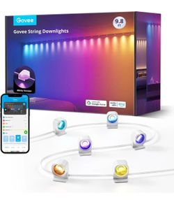 Govee RGBIC String Downlights Smart LED 9. 8ft Lights Works w Alexa Music Sync