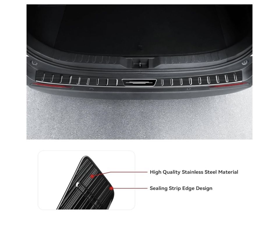 Exterior Rear Bumper Protector for Toyota RAV4 2025 2024 2023 2022 2021 2020 2019 Hybrid, Prime (PHEV) Accessories Stainless Steel Rear Bumper Guard T
