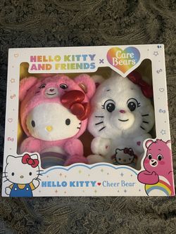 Hello Kitty and Friends x Care Bears Cheer Bear Sealed Box Set 2 Plush *IN HAND*