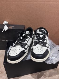Amiri skel top low sneakers shoes size 11 size 44 black white