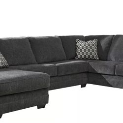 Grey Wrap Around Couch