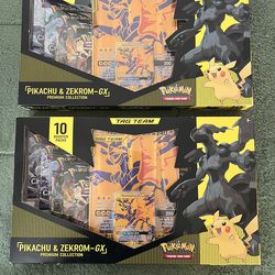 Pikachu and zekrom premium collection 2 boxes