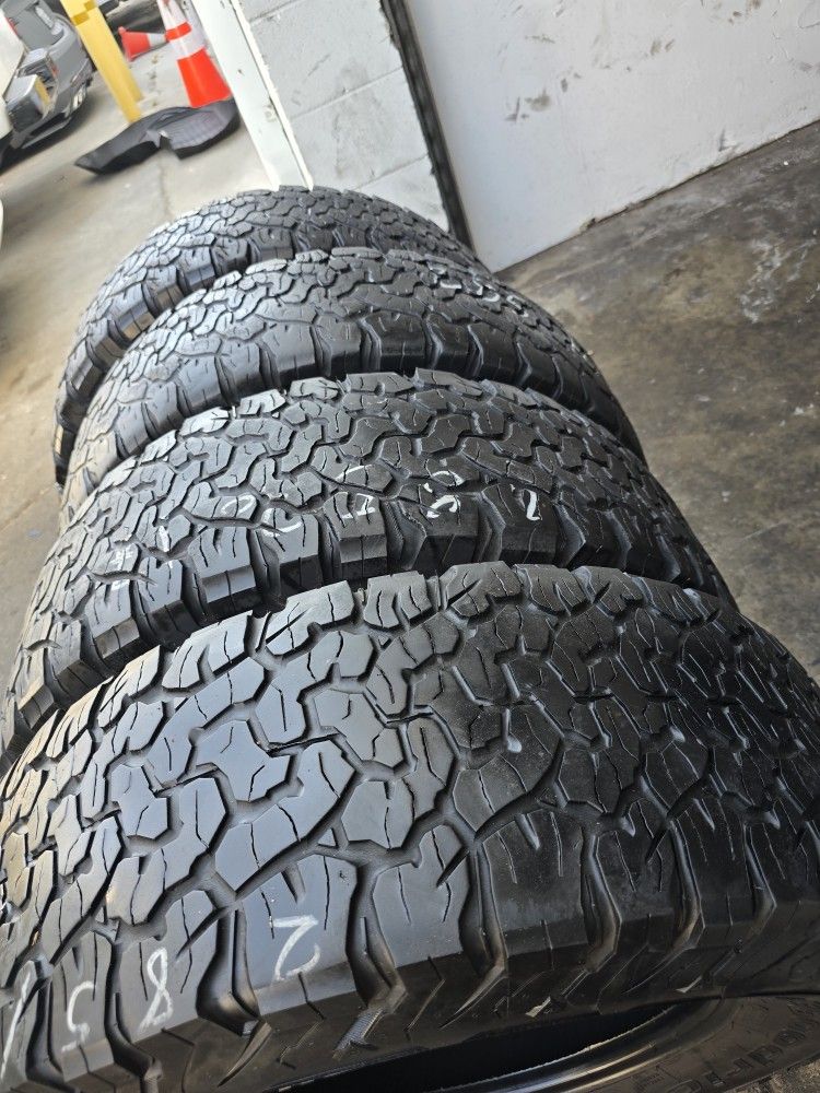4 used tires Lt285 70r17 BF GOODRICH K02 $200.00