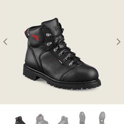 SIZE 8 RED WING WATERPROOF LEATHER SAFETY TOE BOOTS BRAND NEW