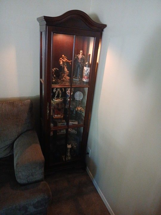 Display case Wooden and glass 6 shelves