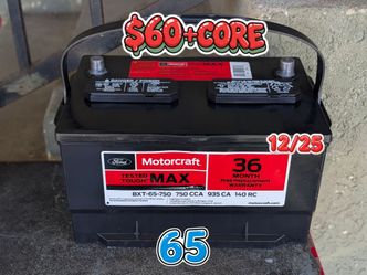 Car Battery Group Size 65