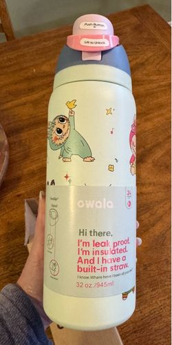 Owala 32-Ounce Bottle, Labubu Monsters, light mint green color