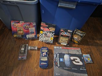 Dale Earnhardt Nascar's collection set 6 medium size car's still in the box one movie one die-cast metal one out of box  no box that come with it cale