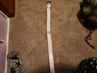 White Softball Belt