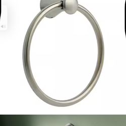 Delta Lahara Wall Mount Round Closed Towel Ring Bath Hardware Accessory in Stainless Steel