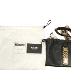 Moschino Crossbody Purse Leather With Tags