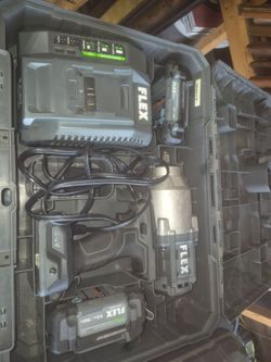 Flex 1/2 impact, 2 Batteries, charger, case 180$$obo