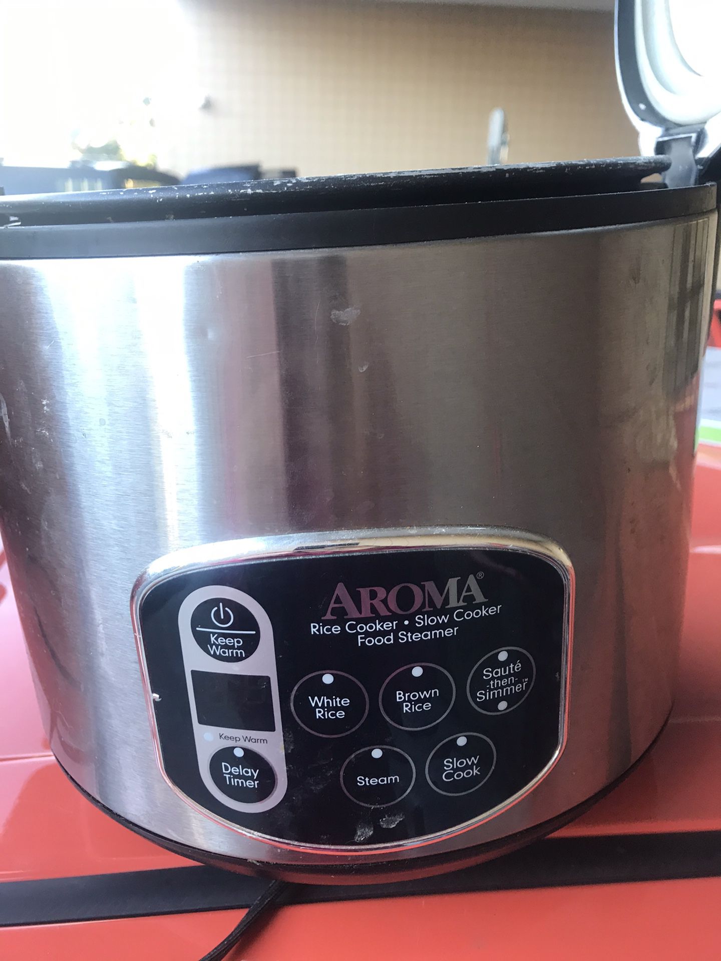 Aroma rice cooker, slow cooker, food steamer
