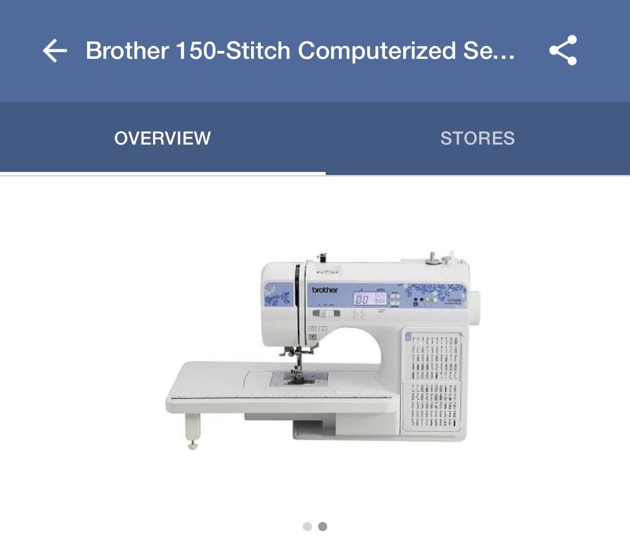 Brother 150 Stitch Sewing and Quilting Machine CS7205 for Sale in