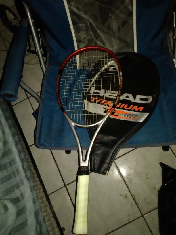 Titanium tennis racket