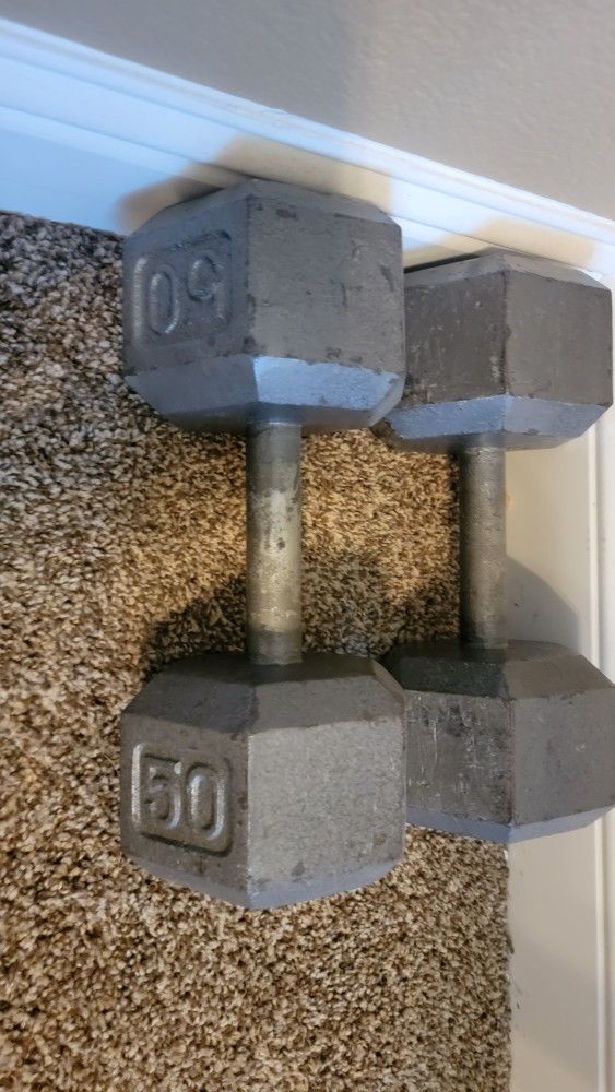 50 Lb Dumbbell Set