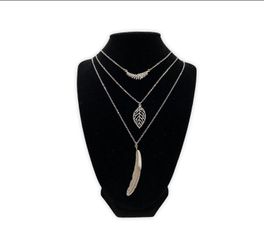Layered Feather Necklace 