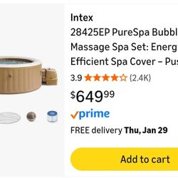 Intex PureSpa SB‑H10 – 4‑Person Inflatable Hot Tub (Great Condition!)