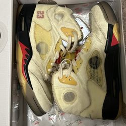 Jordan 5 Off-White Sail Size 7.5