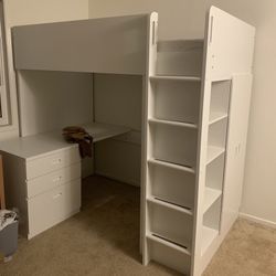 Loft Bed Desk Mattress Included Ikea For Sale In Los Angeles Ca Offerup