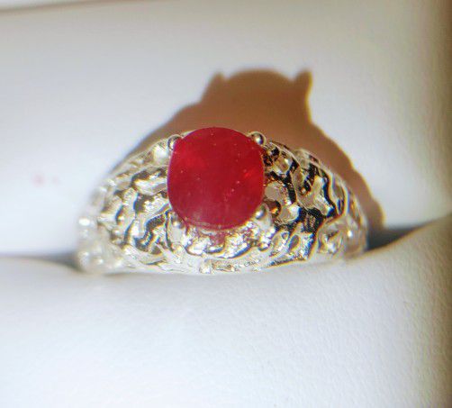 925 Silver Ruby Ring
