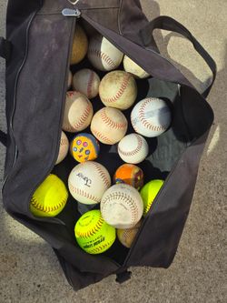 Baseball ball with nike bag