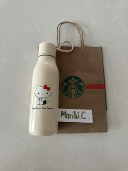 Starbucks X Hello Kitty Metal Water Bottle 2025