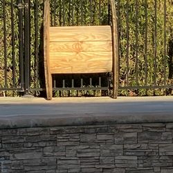 2 Large Solid Wood Spools