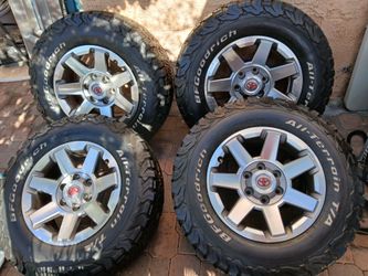 JUEGO DE RRINES PARA TROCAS TOYOTA TACOMA TUNDRA SECOYA 4RUNER YANTAS BFGOODRICH SEMINUEBAS MEDIDA 17