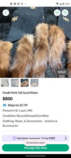 Fendi Mink Tail Scarf/Stole