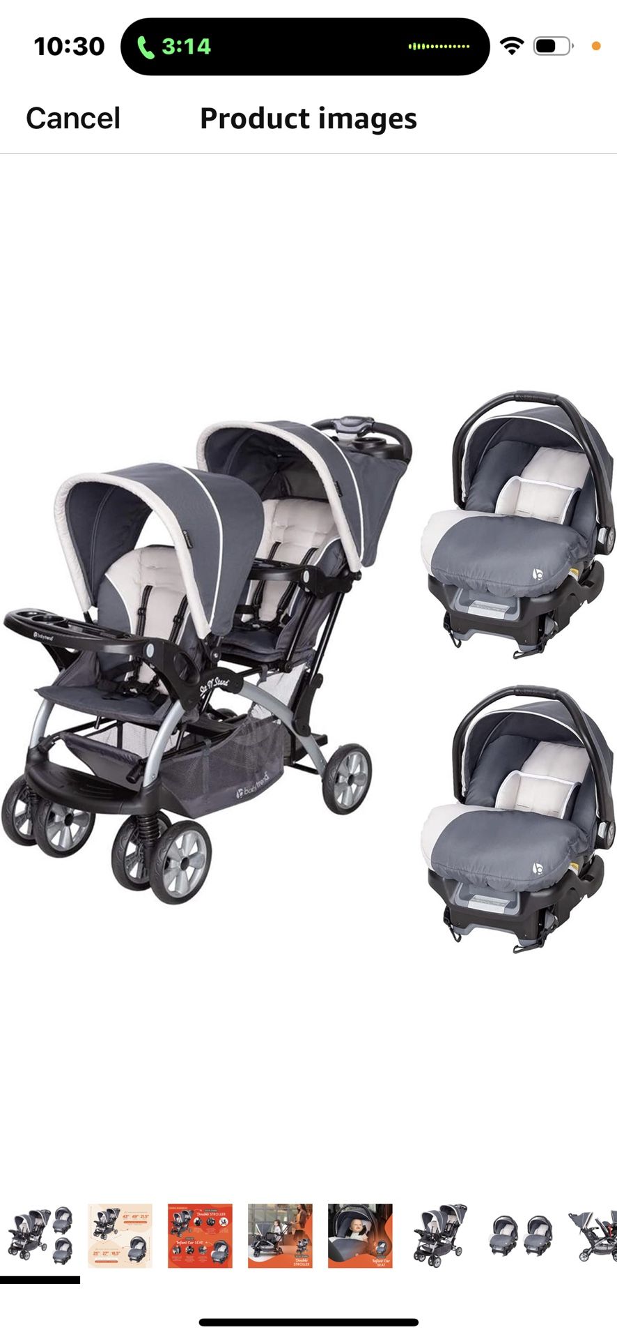 Double Stroller And Car Seat