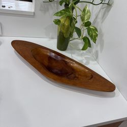 Vintage Mid Century Wood Table Centerpiece