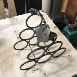 6 Bottle Wrought Iron Wine Rack