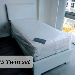 $275 Twin Bed Including Mattress And Boxspring.  Brand New.  Free Delivery Today 