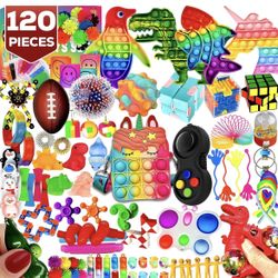 Paquete de 120 juguetes para ansiedad, set de recuerdos sensoriales para fiestas, regalos para niños, adultos, niños y niñas, rellenos de calcetines p